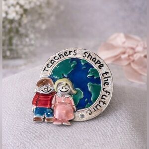 Teachers Shape the Future Enamel Brooch Pin Cute Teacher Gift School Theme JMC